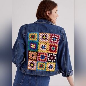 FARM Rio Crochet Denim Jacket
